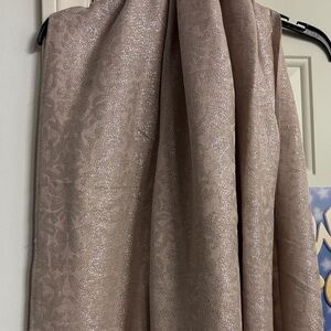 Elegant Champagne Pink Patterned Scarf